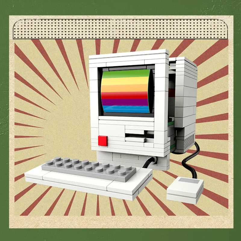 DIY Retro Electrical Appliances Building Blocks