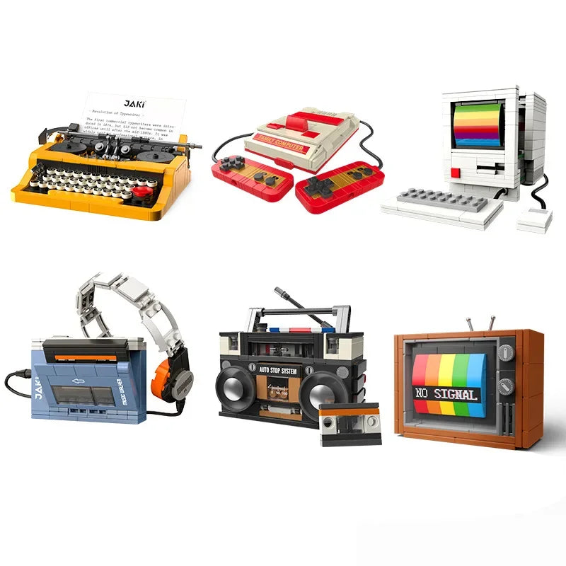 DIY Retro Electrical Appliances Building Blocks