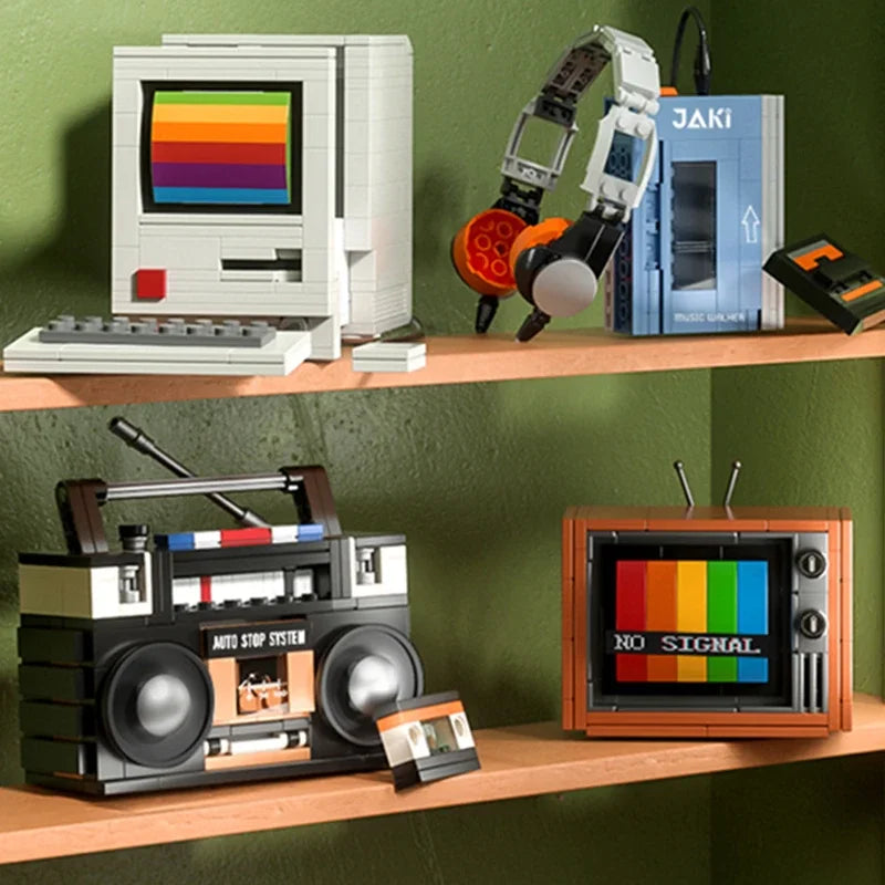DIY Retro Electrical Appliances Building Blocks